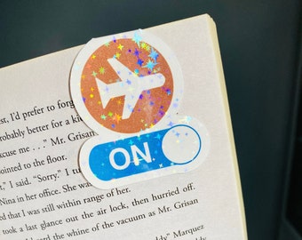Airplane Mode Magnetic Bookmark SVG Template: Funny DIY Craft
