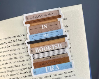 In My Bookish Era magnetic bookmark, cutting machine file template, Cricut magnetic bookmark file, funny bookmark, cute bookmark, book gift