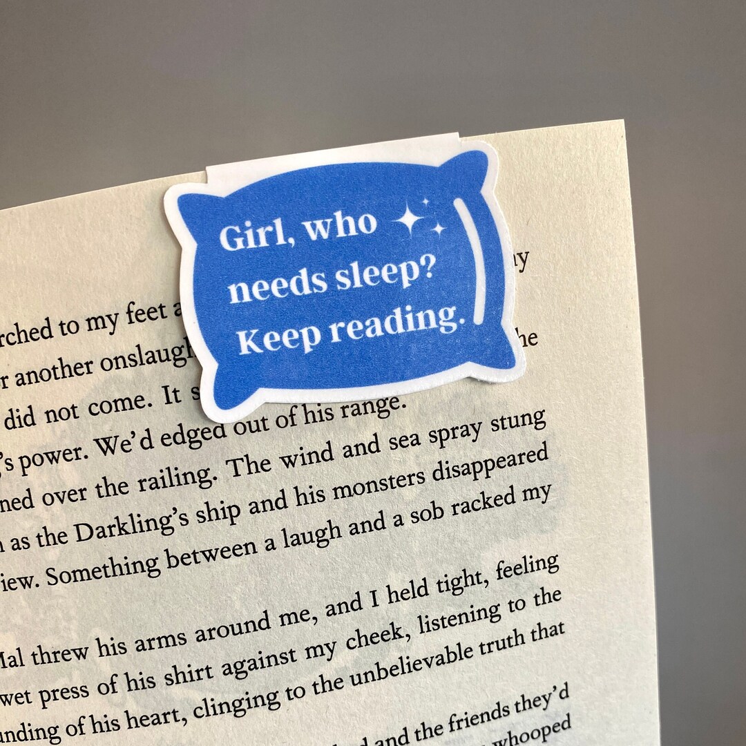 Funny Magnetic Bookmark Template: Girl Who Needs Sleep? (PNG) - Etsy