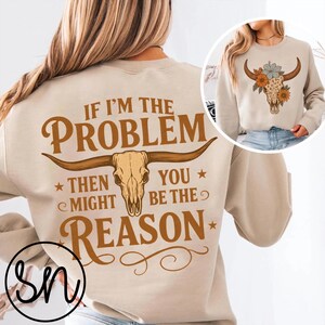 Om jag är problemet - T-shirt - Rundkrage - Hoodie - Barn- och vuxenstorlekar