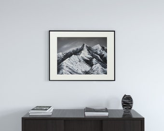 Kunstdruck, Berg Kunst, Berg Kunstdruck, Boho Kunst, Cabin Art, rustikale Kunst, Naturdruck, Naturkunst, Bergmalerei