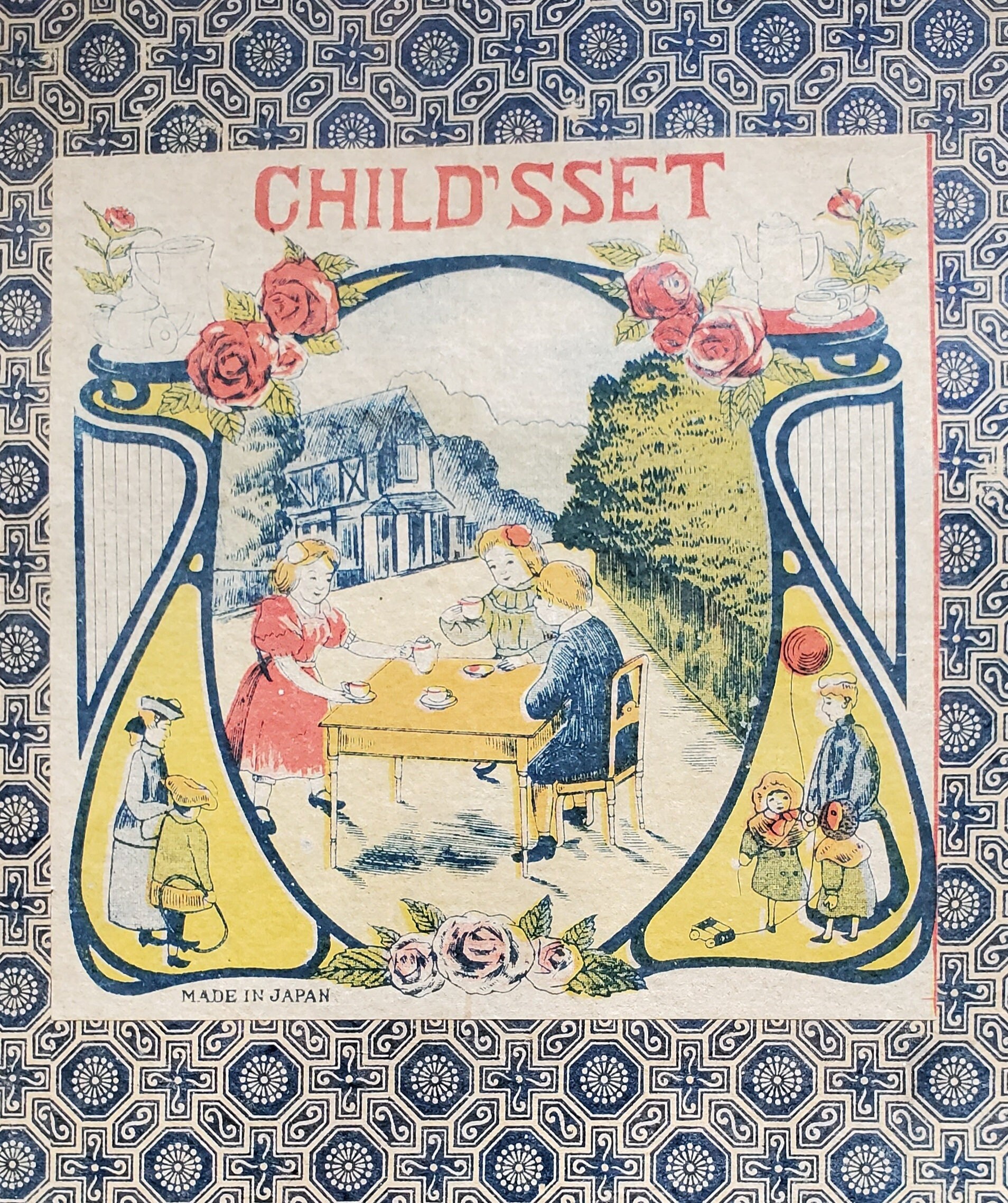 Vintage Made in Japan Child's Tea Set in Original Decorative Box Etsy