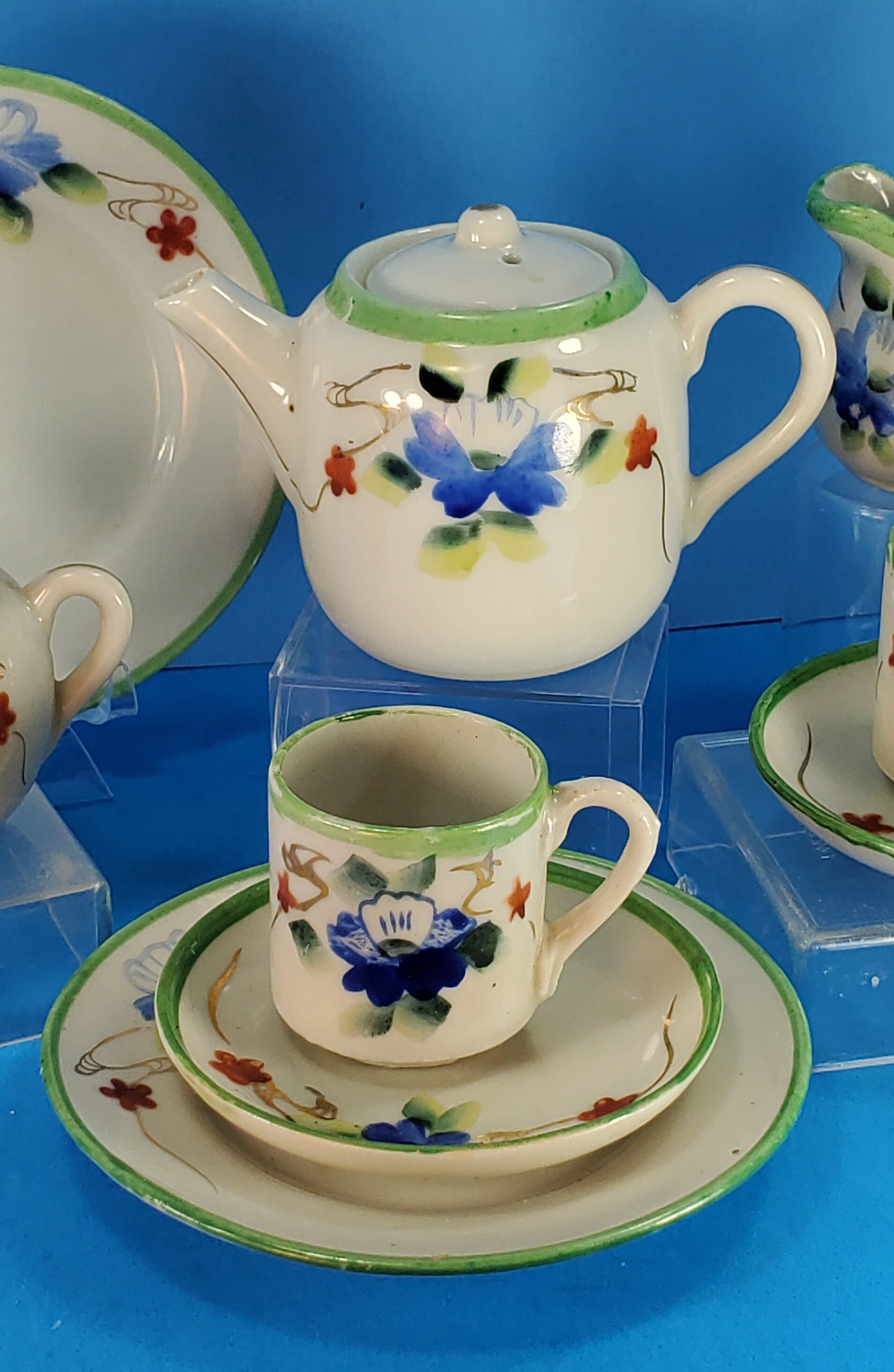 Vintage Made in Japan Child's Tea Set in Original Decorative Box Etsy