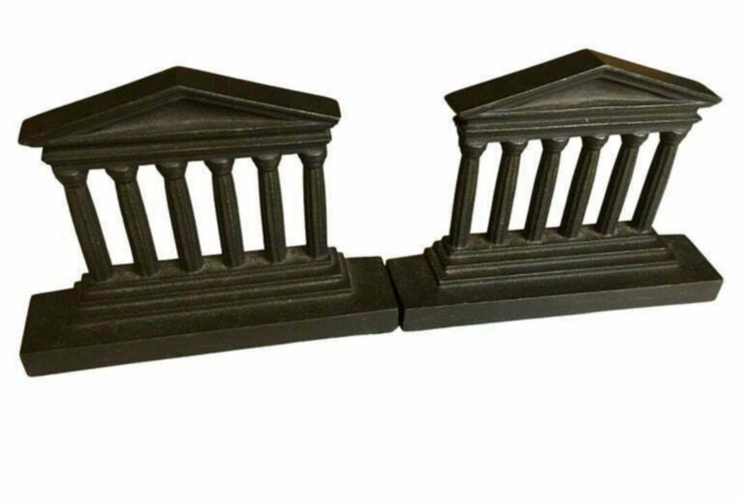 Bradley & Hubbard Bookendsancient Greek Columns American Etsy