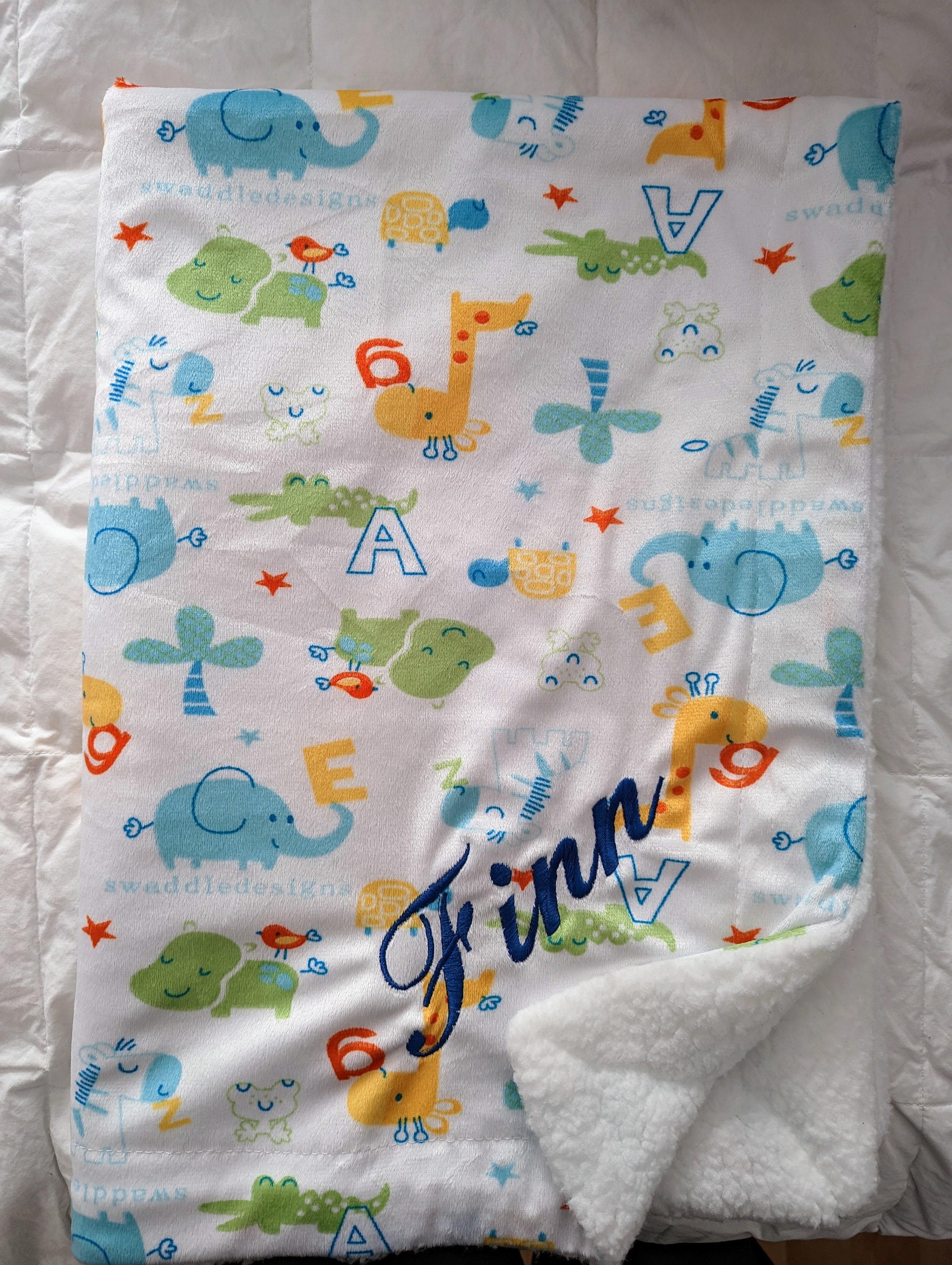 Personalized Plaid Baby Blanket Embroidery Gift for Baby Etsy Canada