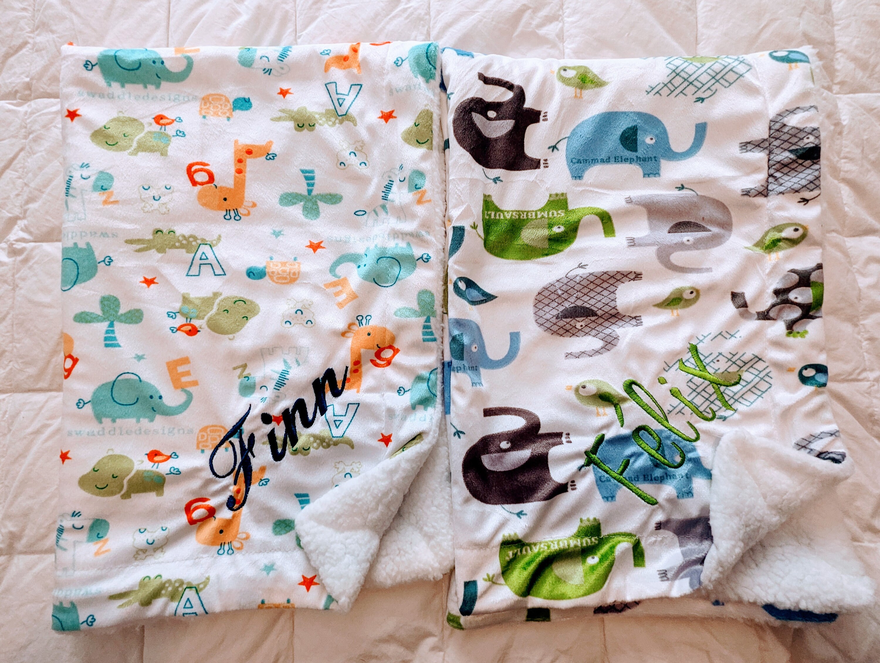 Personalized Plaid Baby Blanket Embroidery Gift for Baby Etsy Canada