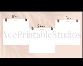 Beige und Hellrosa Mac Hintergrund Organizer