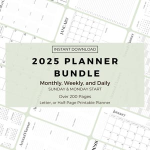 2025 Master Planner Printable: Steigere deine Produktivität mit dem ultimativen Bundle für die Jahres-, Monats-, Wochen- und Tagesplanung - AKTUALISIERT!