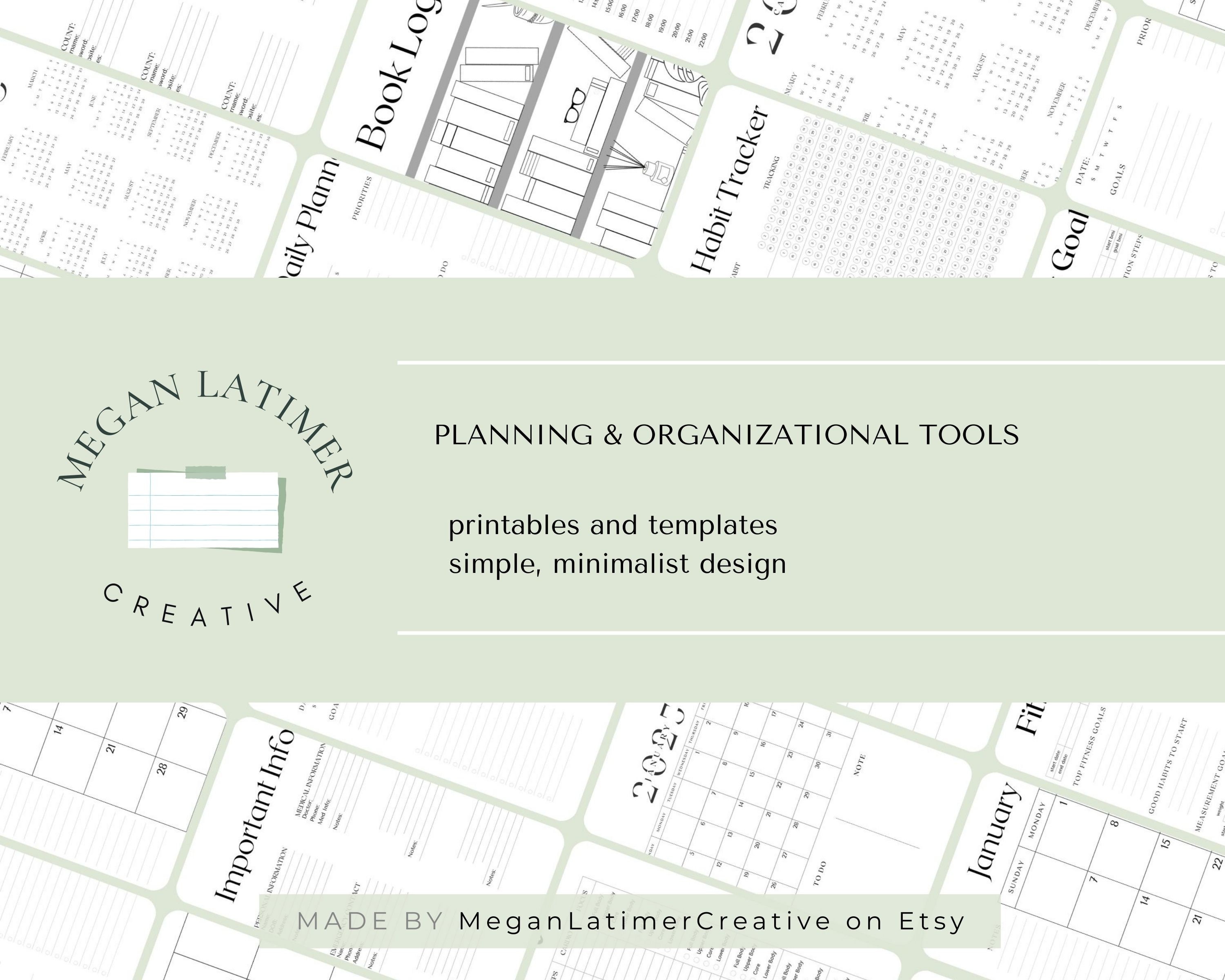 2024 2 page Monthly Calendar Printable Monday Start and Dated 2024