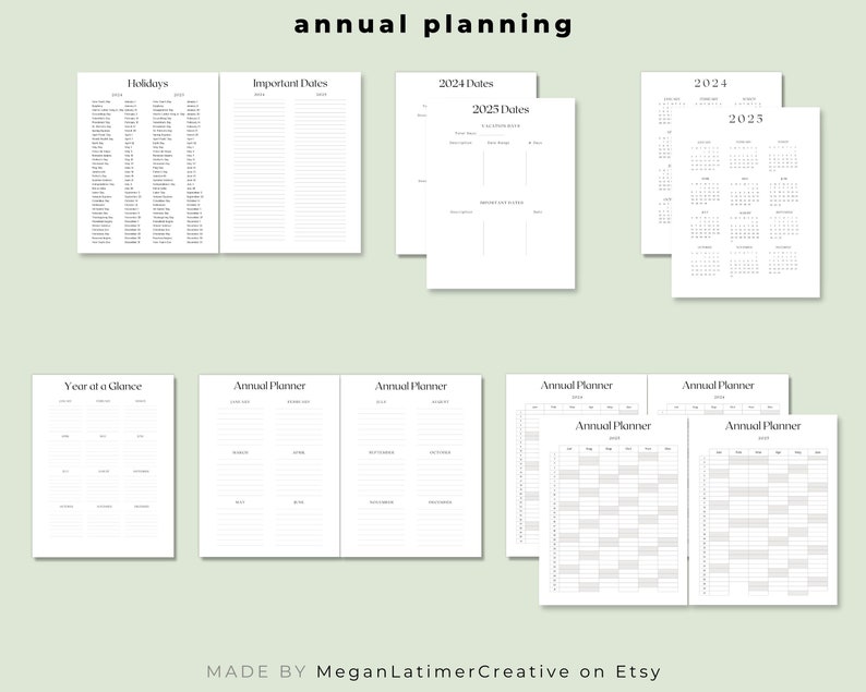 2024 2025 Ultimate Printable Planner Bundle, Master Planner Printable
