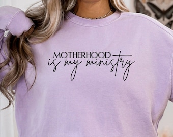 Motherhood Is My Ministry SVG PNG: Christian Mom Gift (Digital Download)