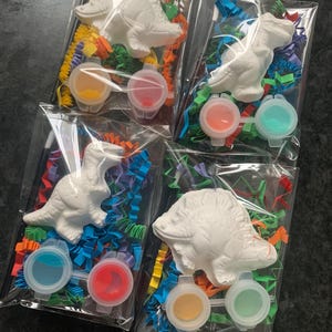 Paint Your Own Mini Dinosaur Kit: Plaster Figures, Craft Party Favor