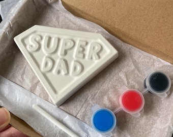Paint Your Own Super Dad Plaque: Children's Craft Kit