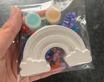 Paint Your Own Rainbow Kit: Kids Craft Party Favor