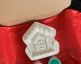 DIY Gingerbread House Painting Kit: Christmas Craft Activity