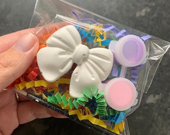 Paint Your Own Bow Ceramic Kit: Kids Craft Set, Party Favor