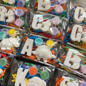 Personalised paint your own initial kit, craft set, ceramic craft kit, birthday present, childs gift, painting, party favour bag alternative