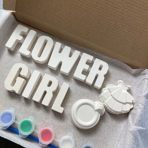 Flower Girl Plaster Painting Set: DIY Craft Activity