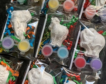 Safari Animal Paint Your Own Plaster Kit: Party Favor Craft Set