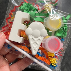Personalised Ice Cream Paint Your Own Initial Kit: Plaster Craft Set