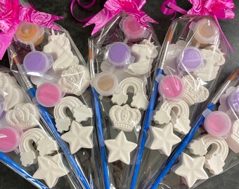 Paint Your Own Plaster Figures: Unicorn Party Favor DIY Kit