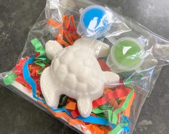 Turtle Paint Your Own Craft Kit: Sea Theme Party Favor