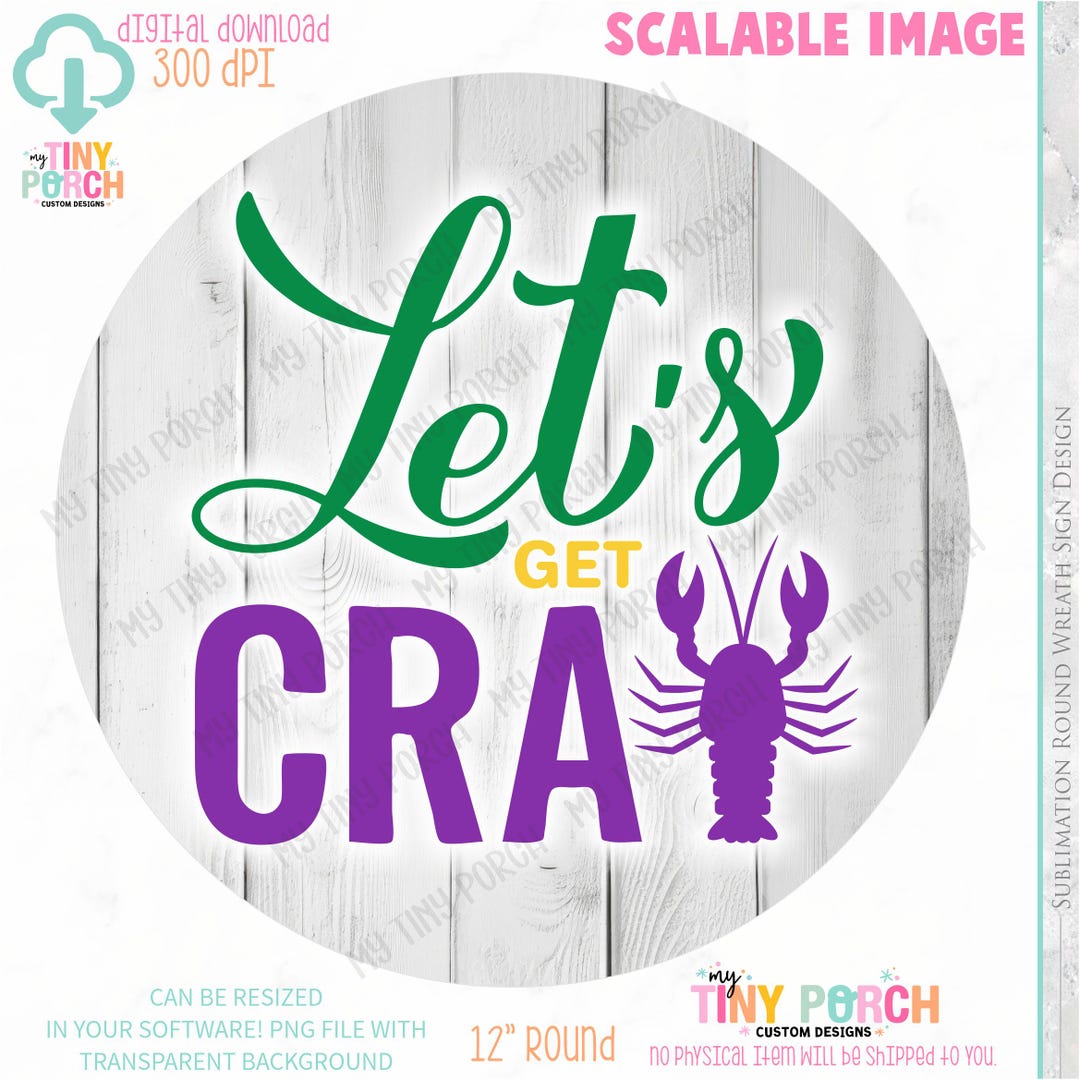 Mardi Gras Wreath Sign PNG: Sublimation Wreath Design Digital Download ...