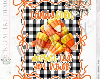 Coquette Candy Corn PNG: Girly Fall Shirt Design (Digital Download)