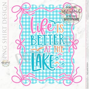 Coquette Lake Life PNG: Trendy Summer Shirt Design (Digital Download)