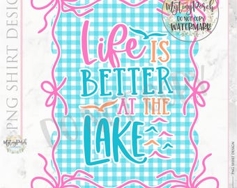 Coquette Lake Life PNG: Design de camisa de verão moderno (download digital)