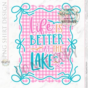 Coquette Lake Life PNG: Trendy Summer Shirt Design (Digital Download)