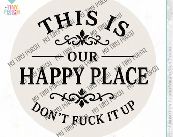 Welcome to our Happy Place Wreath Sign PNG