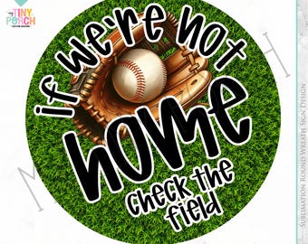 Corona de béisbol PNG: Decoración primaveral para el hogar (descarga digital)