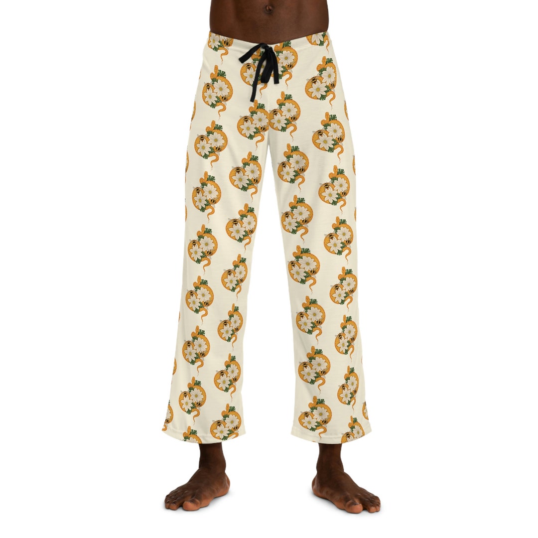 Men's Pajama Pants A Bumble Bee Themed Ball Python With - Etsy