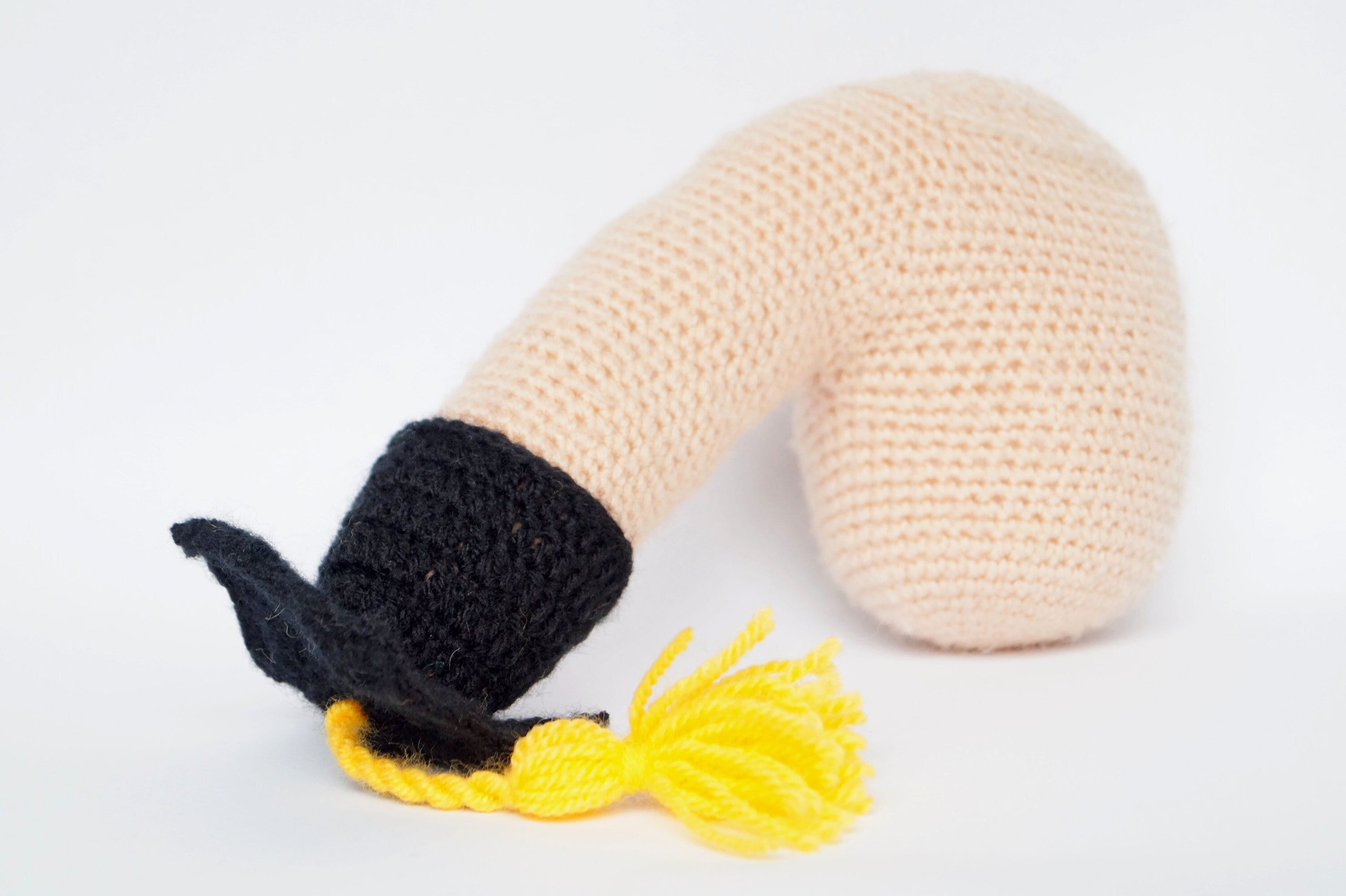 Crochet Penis Hat Dick beanie beret Willy warmer, peter heater, cock sock biret biretta student hat