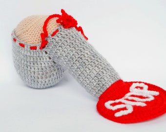 Crochet Willy Warmer, Stop and Go Gag Gift