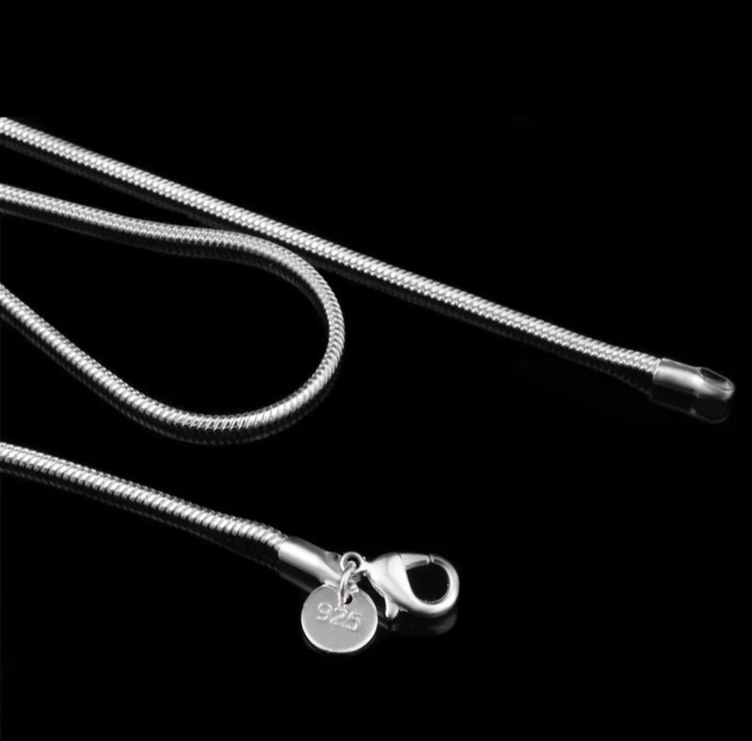 2mm Thick 925 Sterling Silver Snake Chain Necklace With Etsy UK