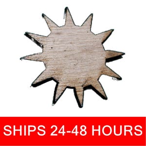 Unfinished Sun or Painted Wood Cutouts, Wooden suns, Soleil Ornament, Sun Shape Sign, Solid Wood, Beach Ocean Summer V3