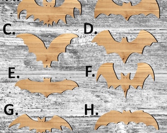 Unfertige Fledermaus oder bemalte Holz Ausschnitte Set Holz Fledermaus Fledermaus Ornament Fledermaus Form Schild Dekor Gruselsaison Halloween
