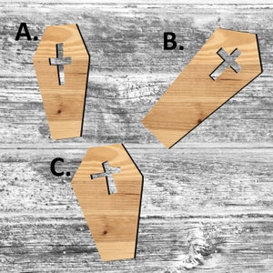 Unfinished Vampire Coffin or Painted Wood Cutouts Set Wooden Coffins Coffin Ornament Coffin Shape Sign Decor Spooky Season Halloween