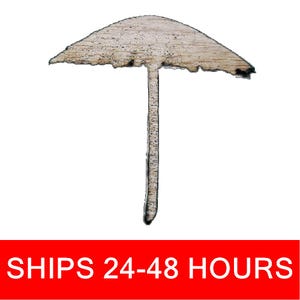 Unfinished Tiki Umbrella or Painted Wood Cutouts, Wooden umbrellas, umbrella Ornament, umbrella Shape Sign, Solid Wood Beach Ocean Summer V4