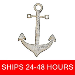 Unfinished Anchor or Painted Wood Cutouts, Wooden anchors, anchor Ornament, anchor Shape Sign, Solid Wood, Beach Ocean Summer V2