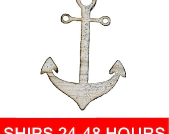 Unfinished Anchor or Painted Wood Cutouts, Wooden anchors, anchor Ornament, anchor Shape Sign, Solid Wood, Beach Ocean Summer V2