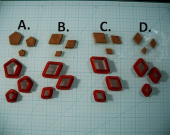 Parallelogram and Pentagon Cookie Cutters -  Clay Cutters for Jewelry, Cookie Cutters, Fondant Cutters - Stop Sign