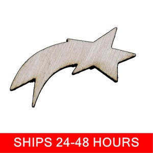 Unfinished North Star or Painted Shooting Star Wood Cutout Wooden Shape Sign Decor Happy Holidays Merry Christmas Twinkle V3