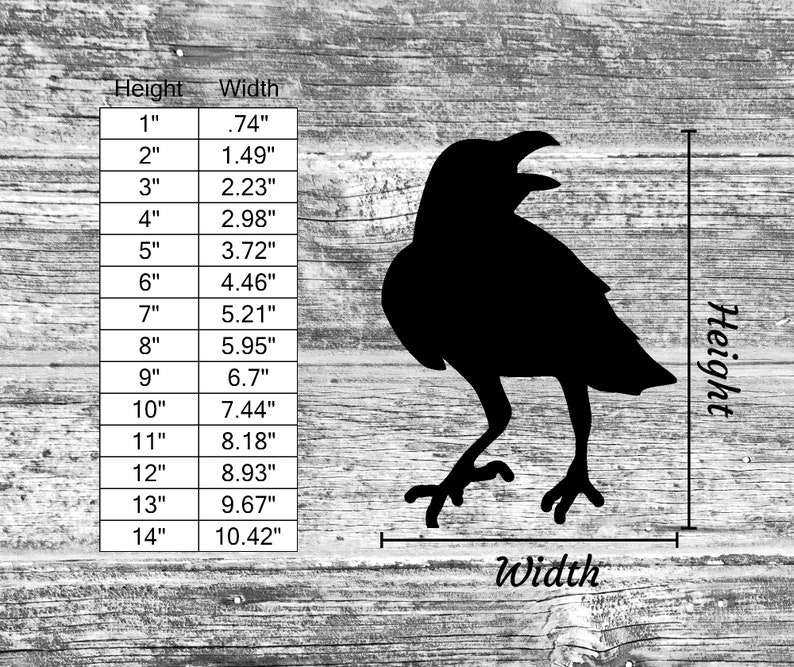 Unfinished Crow or Painted Wood Cutouts Set Wooden Raven Crow Ornament Crow Shape Sign Decor Solid Wood Fall Time Autumn image 3
