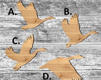 Unfinished Ducks or Painted Wood Cutouts Set Wooden Ducks Duck Ornament Mallard Duck Shape Sign Decor Solid Wood Fall Time Autumn