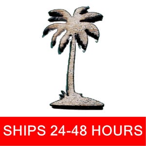 Unfinished Palm Tree or Painted Wood Cutouts, Wooden palm trees, palm tree Ornament, palm tree Shape Sign, Solid Wood, Beach Ocean Summer V5