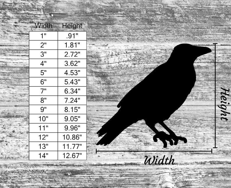 Unfinished Crow or Painted Wood Cutouts Set Wooden Raven Crow Ornament Crow Shape Sign Decor Solid Wood Fall Time Autumn image 6