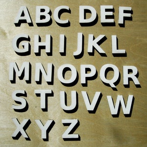 Painted Wooden Letters, Capital Uppercase Wood Cutouts, Custom Wood Letters, Nursery Letters, Full Alphabet Set, Wall Letters Large Small